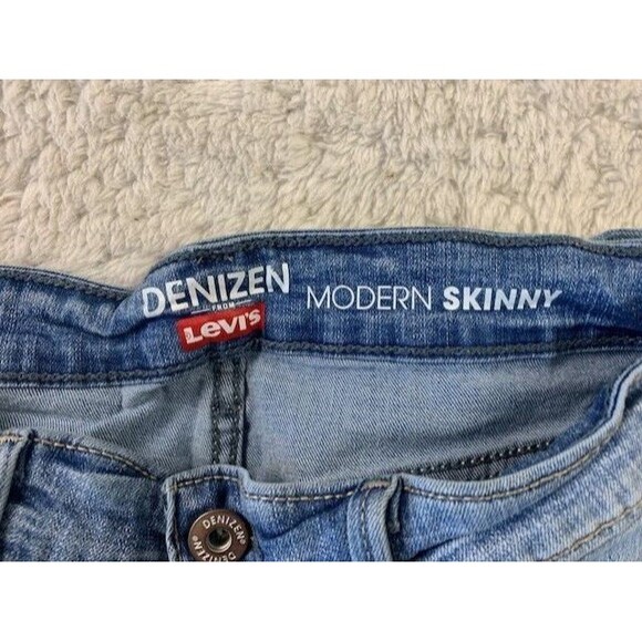 Levis Denizen Size 25 Womens Jeans Skinny Light Wash Stretch Mid Rise - Picture 2 of 4